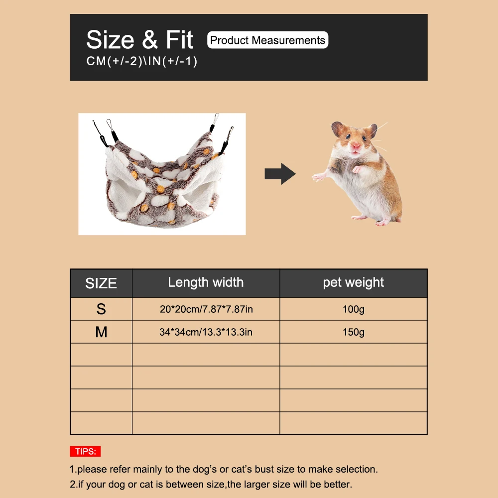 1PC Winter Warm Double-Layer Hammock Small Pet Hammock Suspended Squirrel Sleeping Bag Pet Supplies Hamster Hammock - Image 4