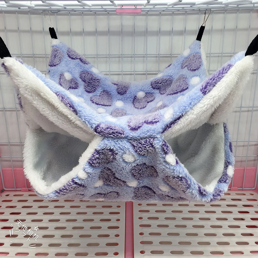 1PC Winter Warm Double-Layer Hammock Small Pet Hammock Suspended Squirrel Sleeping Bag Pet Supplies Hamster Hammock - Image 2